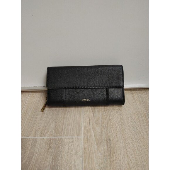 Fossil Handbags - Fossil Jori Flap Clutch Wallet Black